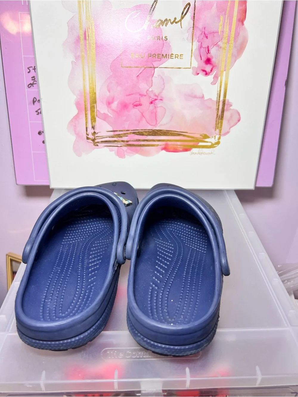 CROCS Kids Navy Blue Classic Clog with Charms